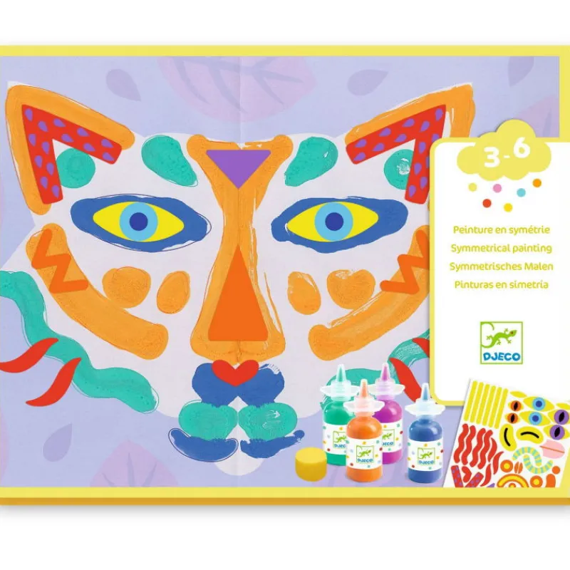 Djeco Coffret peinture en symétrie "A caresser" 0080< Dessin, Peinture, Coloriage