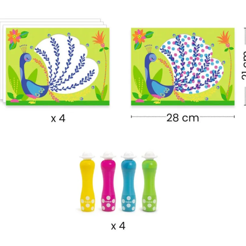 Djeco Coffret pour dessiner des points "Des points c'est tout !" 0081< Dessin, Peinture, Coloriage