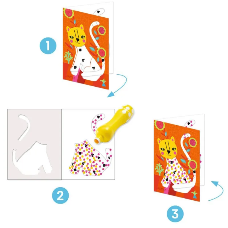 Djeco Coffret pour dessiner des points "Des points c'est tout !" 0081< Dessin, Peinture, Coloriage