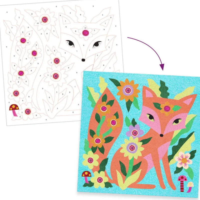 Djeco Coffret Sables colorés "Garden lights" 8680< Sables Colorés, Paillettes