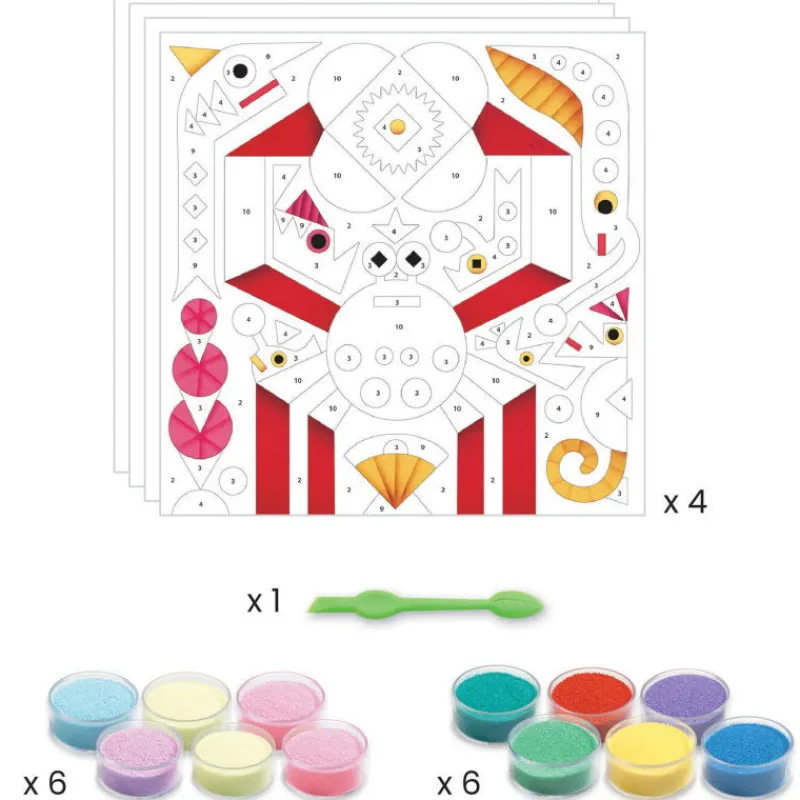Djeco Coffret Sables colorés "Sea lights" 8679< Sables Colorés, Paillettes