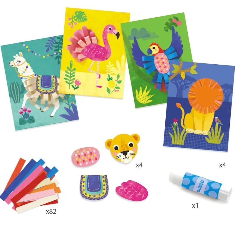 Djeco Collages pour enfant "Avec des bouclettes" 9868<Enfant Bricolage Enfant