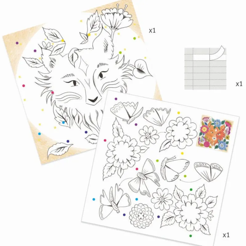 Djeco Coloriages surprise 3D 'En forêt' 9657< Dessin, Peinture, Coloriage