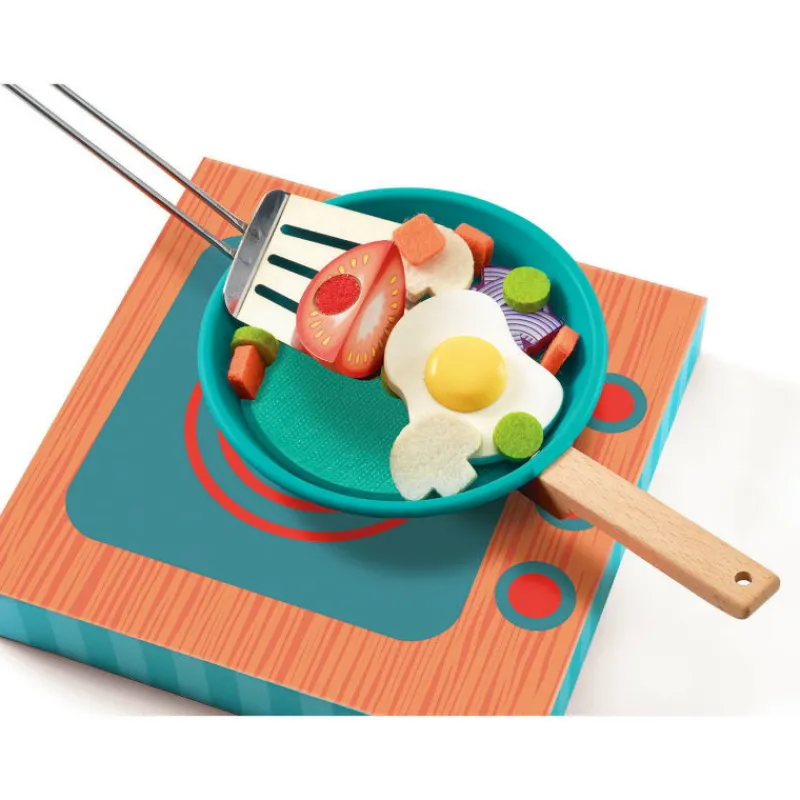 Djeco Cook & Scratch, jouer à cuisiner des poêlées 5502< Jouets Cuisine, Dînette