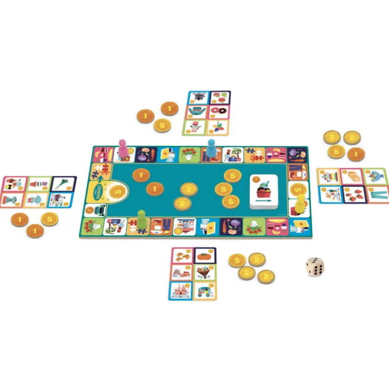 Djeco Cool School "P'tit Market", jeu d'achat 8533< Jeux De Société