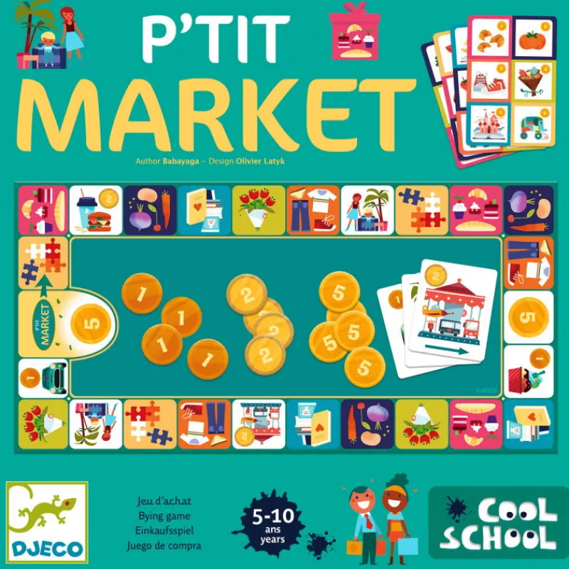 Djeco Cool School "P'tit Market", jeu d'achat 8533< Jeux De Société