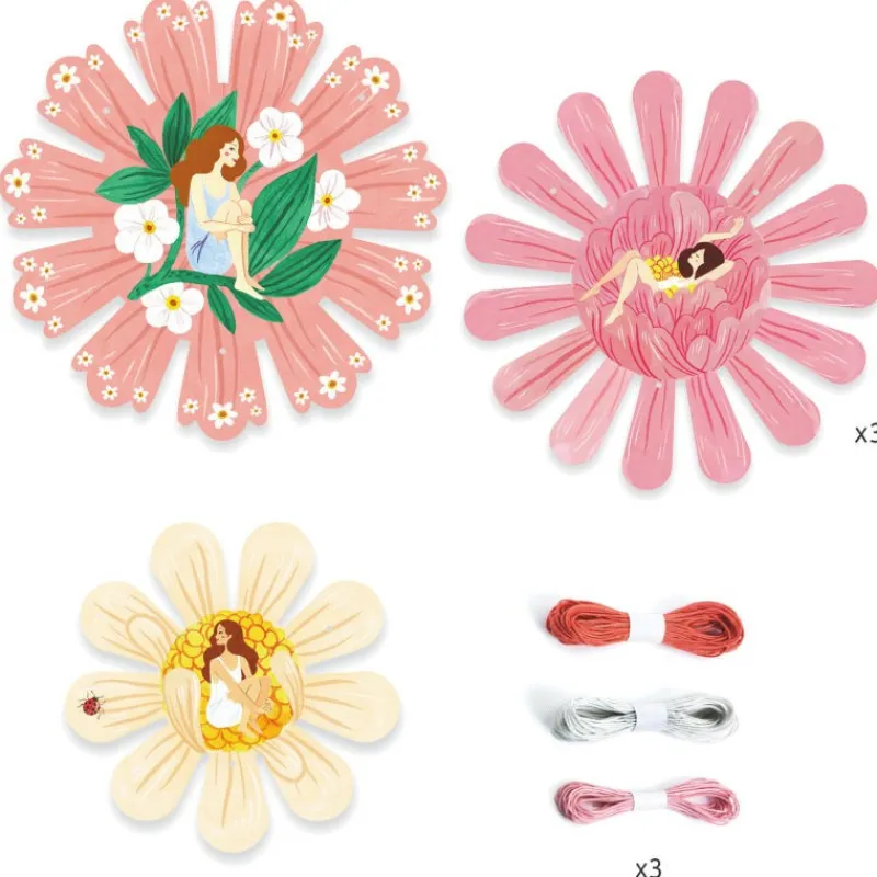Djeco Corbeilles à tresser "Floraison" DIY 7952<Enfant Couture Et Broderie Pour Enfant | Bricolage Enfant