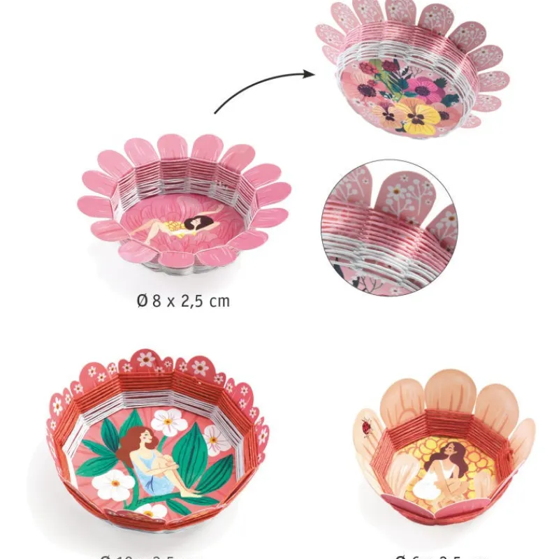 Djeco Corbeilles à tresser "Floraison" DIY 7952<Enfant Couture Et Broderie Pour Enfant | Bricolage Enfant