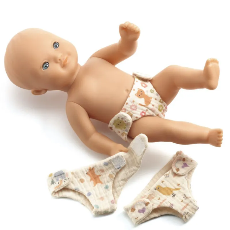 Djeco Couches en tissu pour poupon POMEA de 7791< Poupées, Peluches