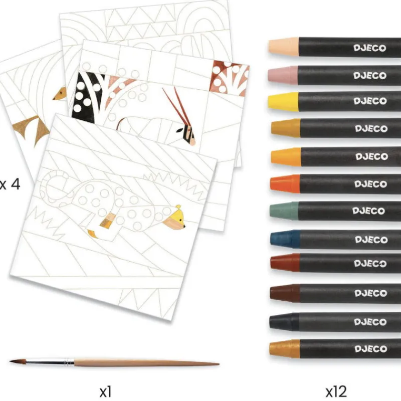 Djeco Crayons de cire aquarellables "Désert" 9373 inspired by Paul Klee< Djeco Inspired By | Dessin, Peinture, Coloriage