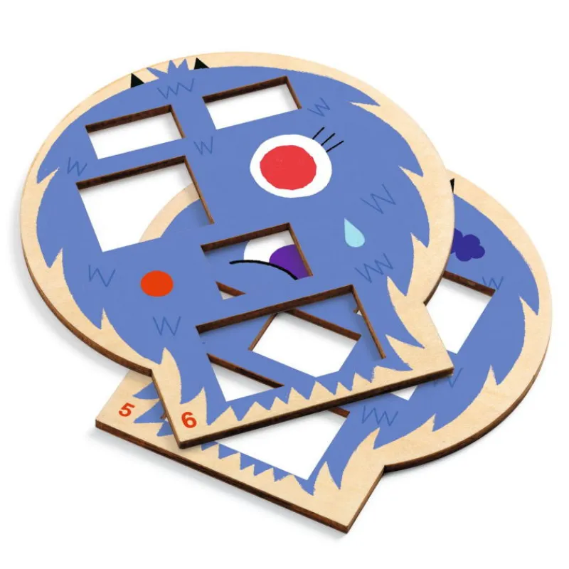 Djeco CRAZY FACES Jeu Sologic de 8591< Jeux De Société