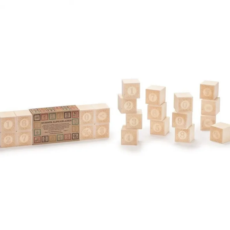Uncle Goose Cubes 'chiffres' en bois naturel< Jouets Cubes En Bois