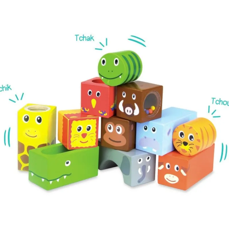 VILAC Cubes sonores de la Savane 2101< Jouets Cubes En Bois