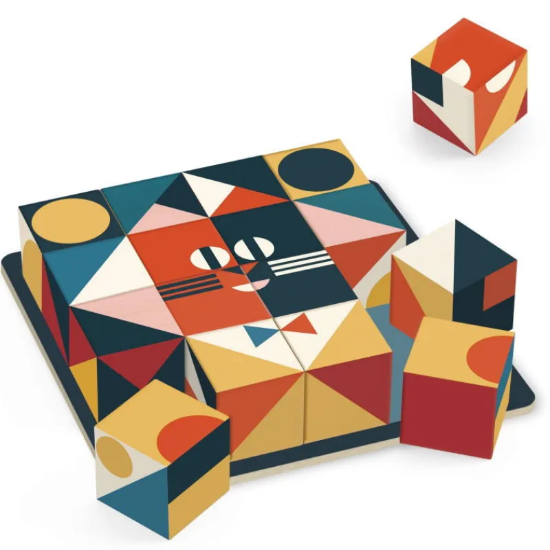 Djeco CUBOLOGIC 16 Jeu Sologic de 8576< Jeux De Société