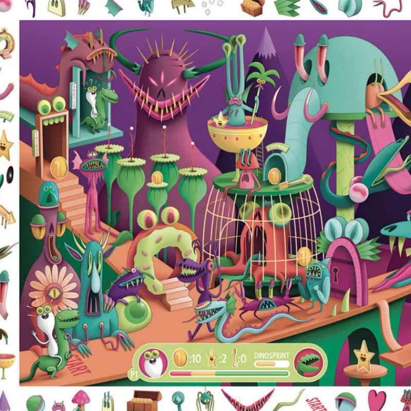 Djeco Dans un jeu vidéo, Puzzle observation 200 pcs 7560<Enfant Puzzles Et Jeux Djeco | Puzzle Djeco