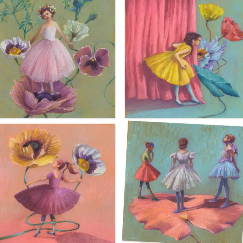 Djeco Dessin au pastel "Ballerines" 9381 inspired by Edgar Degas< Djeco Inspired By | Dessin, Peinture, Coloriage