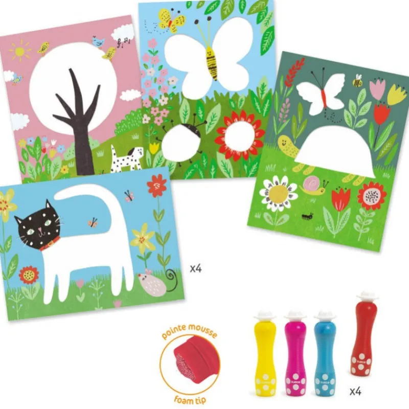 Djeco Dessiner des points en peinture "A petits points" 9887< Dessin, Peinture, Coloriage