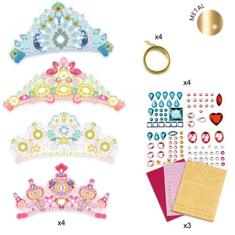 Djeco Diadèmes mosaïques à décorer "Comme une princesse" DIY 7901<Enfant Décoration Enfants | Bricolage Enfant