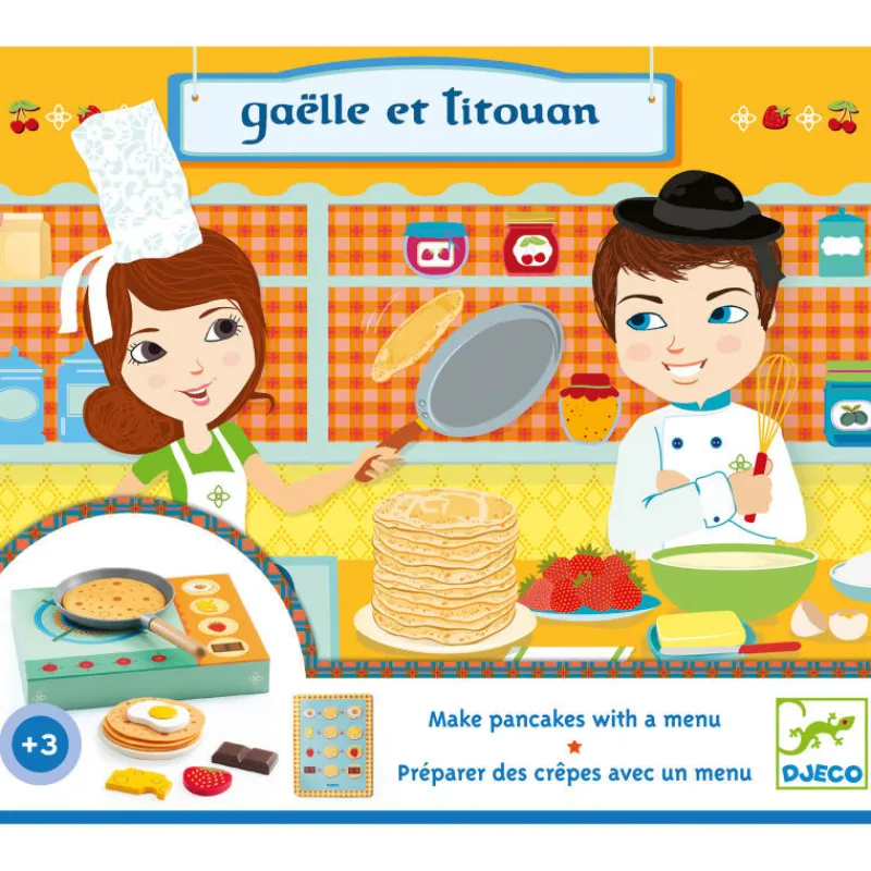 Djeco Dinette crêpes Gaelle et Titouan 6530< Jouets Cuisine, Dînette