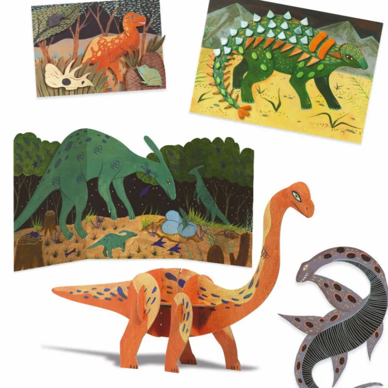 Djeco Dino Box Coffret d'activités créatives pour enfant 9331<Enfant Paper Toys | Tampons