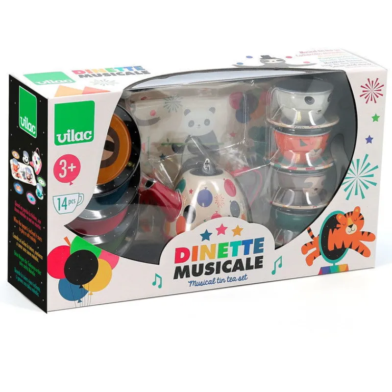 VILAC Dînette musicale en métal "Arc-en-ciel" Andy Westface pour 7402< Jouets Cuisine, Dînette