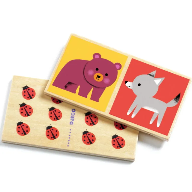 Djeco Domino Wood, jeu 1625< Jeux De Société