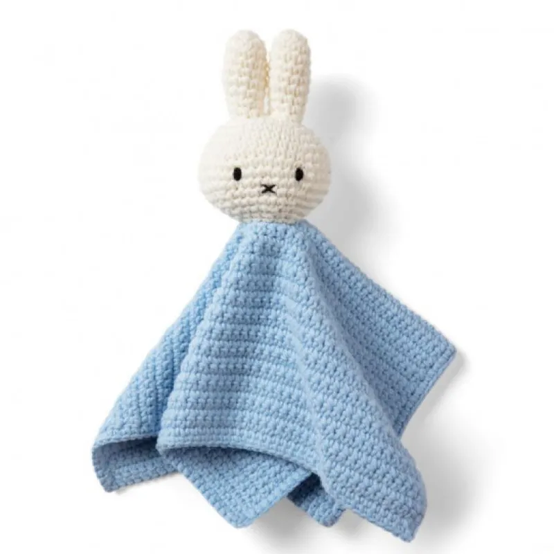 Peluches Miffy & Snoopy Doudou Miffy en crochet - Just Dutch - bleu pastel< Poupées, Peluches | Peluches Naissance, Doudous
