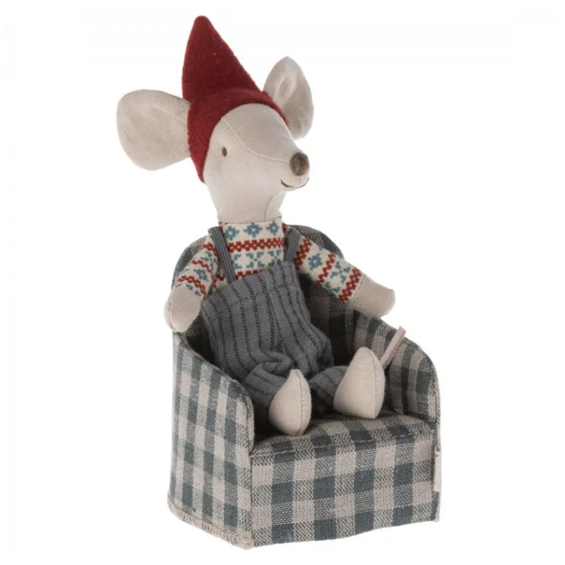 Maileg Fauteuil à carreaux pour souris - vert -< Maison De Poupées