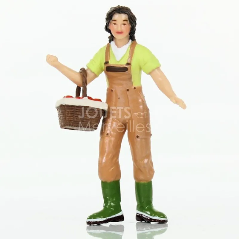 Papo Fermière au panier, figurine 39219< Ferme En Bois, Centre Équestre Et Zoo | Figurines Papo