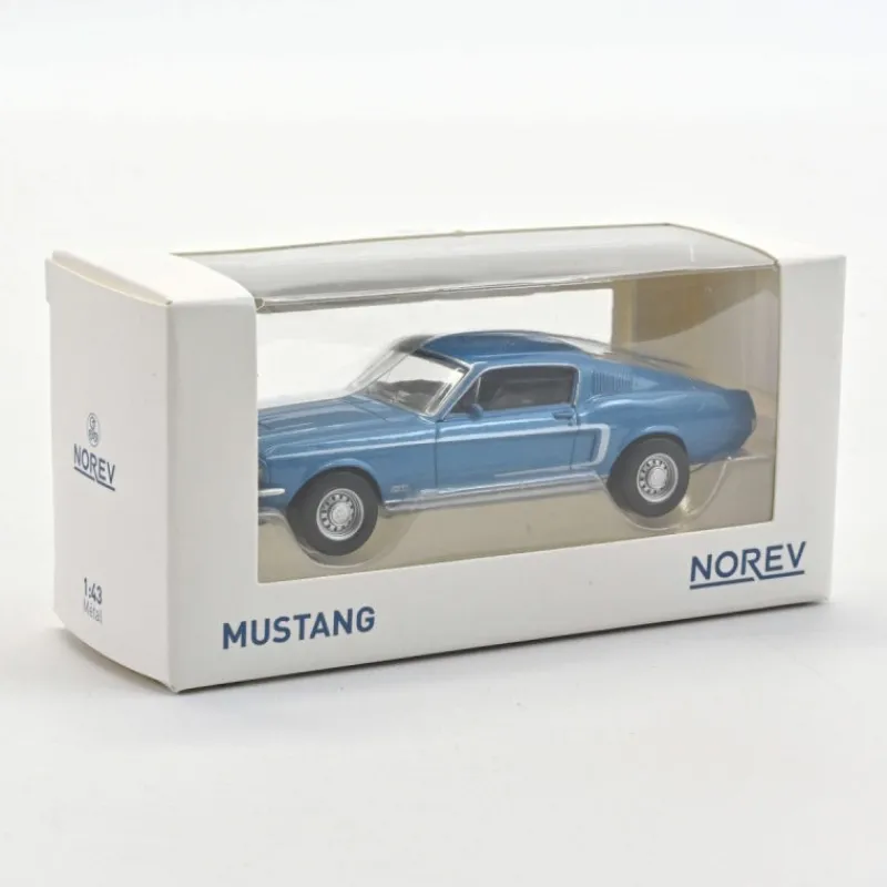 NOREV Ford Mustang GT Fastback 1968 bleu Acapulco 1-43< Jouets Garage, Voitures