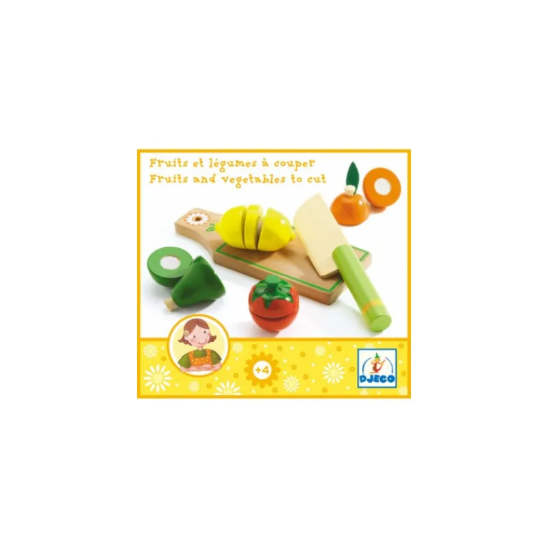 Djeco Fruits et légumes à couper, jouet en bois DJO6526< Jouets Cuisine, Dînette