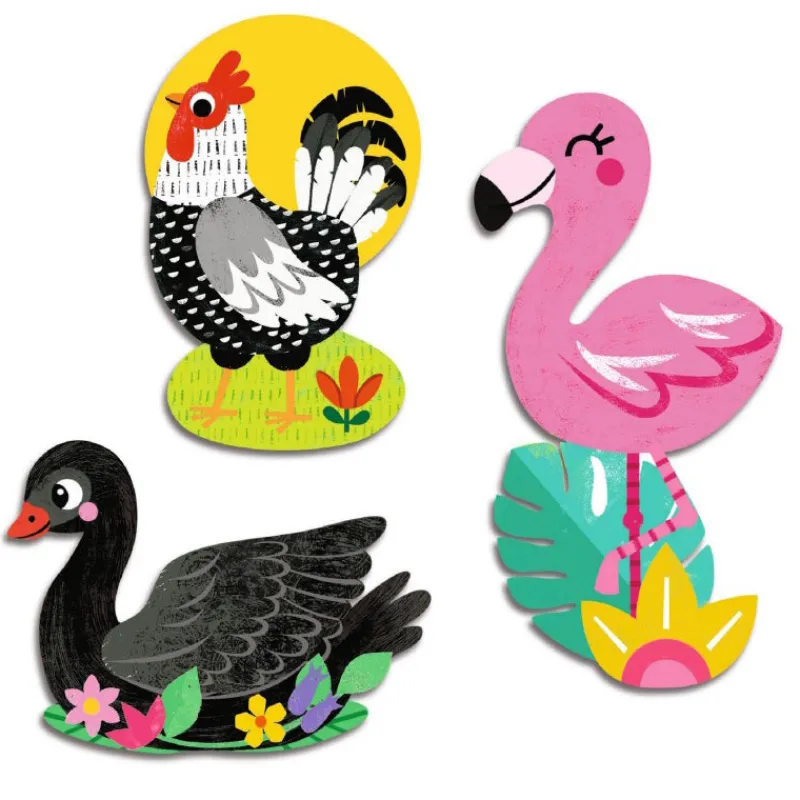 Djeco Gommettes autocollantes "Oiseaux" Stickers pour enfants 58< Autocollants Et Décalcomanies
