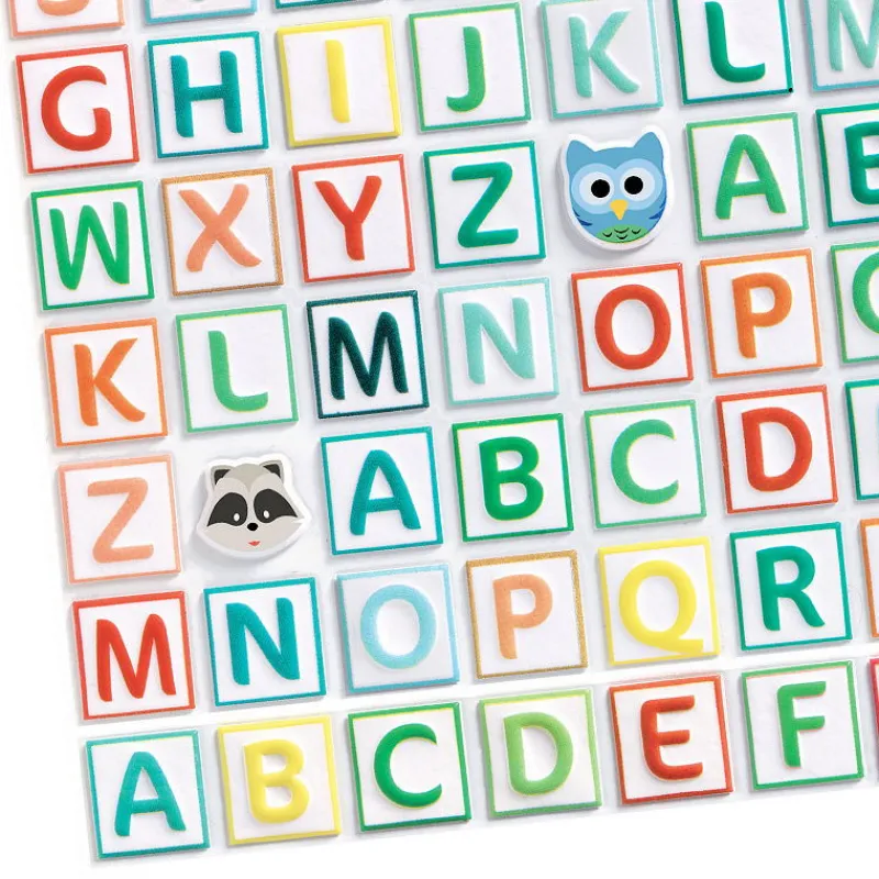 Djeco Gommettes en volume "Alphabet" 9078< Autocollants Et Décalcomanies