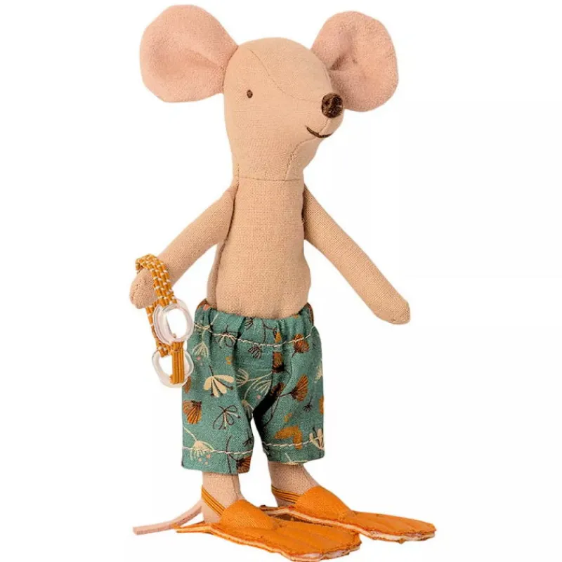 Maileg Grand frère souris et sa cabine de plage< Maison De Poupées