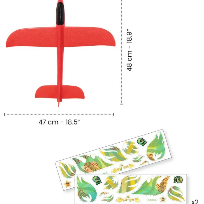 Djeco Grand planeur rouge 2108 "Fire Plane"< Jouets De Plein Air