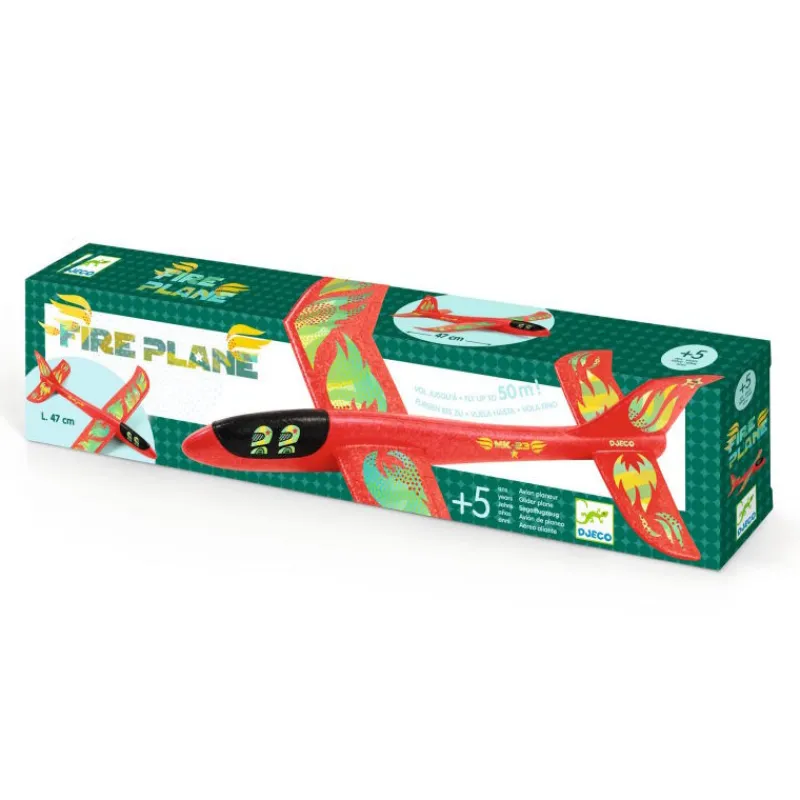 Djeco Grand planeur rouge 2108 "Fire Plane"< Jouets De Plein Air