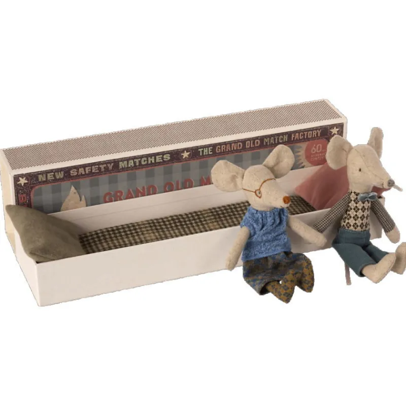 Maileg Grands-parents souris dans leur boîte< Maison De Poupées