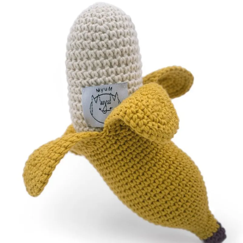 MyuM Hochet banane en crochet "The veggy toys", coton bio< Jouets Cuisine, Dînette | Jouets D'éveil, Hochets