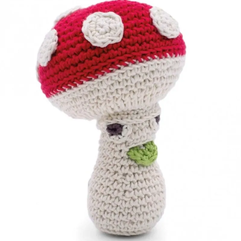 MyuM Hochet champignon en crochet "The veggy toys", coton bio< Jouets Cuisine, Dînette | Jouets D'éveil, Hochets