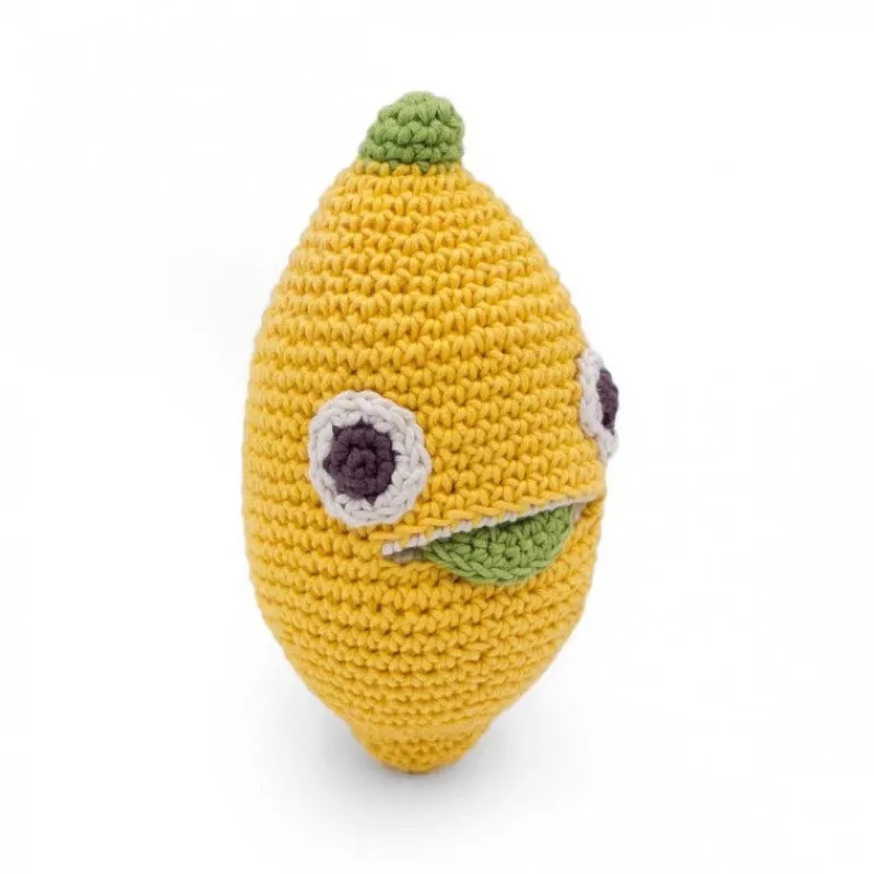 MyuM Hochet citron en crochet "The veggy toys", coton bio< Jouets Cuisine, Dînette | Jouets D'éveil, Hochets