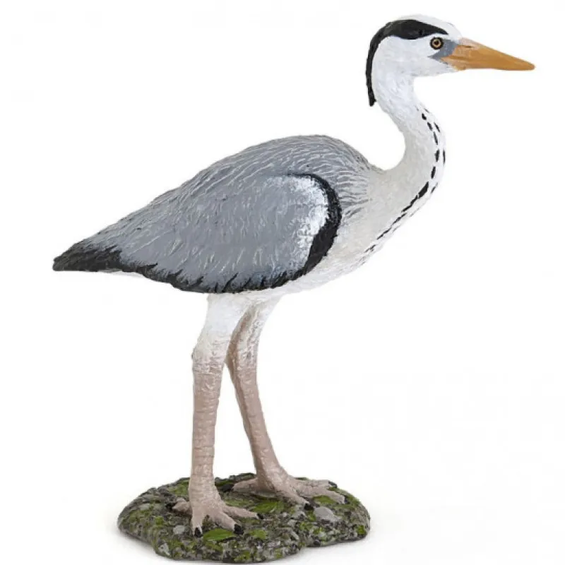 Papo Héron cendré, figurine 50274< Ferme En Bois, Centre Équestre Et Zoo | Figurines Papo
