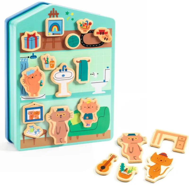 Djeco Inzebox InZeHouse, jeu magnétique 3089< Jeux De Société