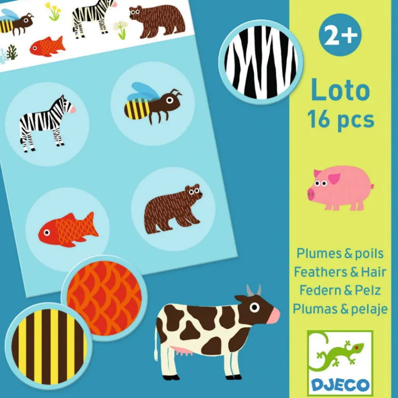 Djeco Jeu de loto "Plumes & poils" 8191< Jeux De Société