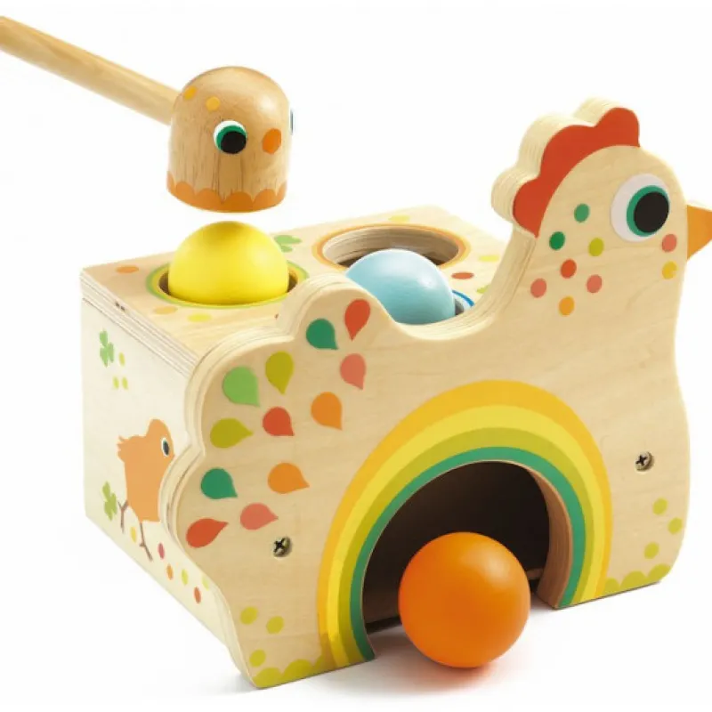 Djeco Jeu de tap-tap 'Tapatou' 6305< Jouets Cubes En Bois | Jouets À Encastrer, Empiler