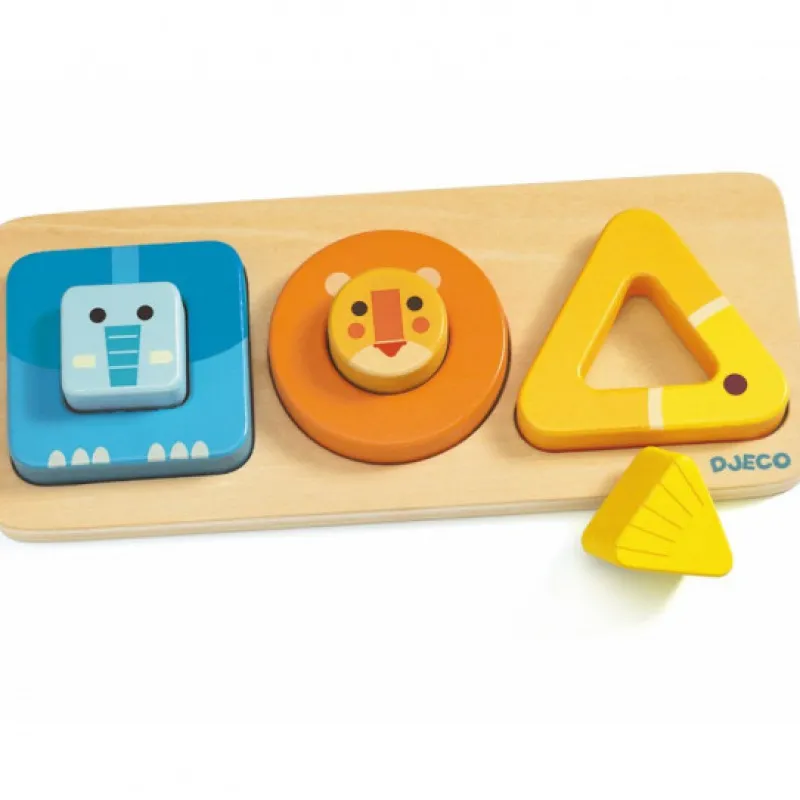 Djeco Jeu d'encastrement en bois 'VoluBasic' 6209<Enfant Puzzle Djeco | Puzzles 1er Age