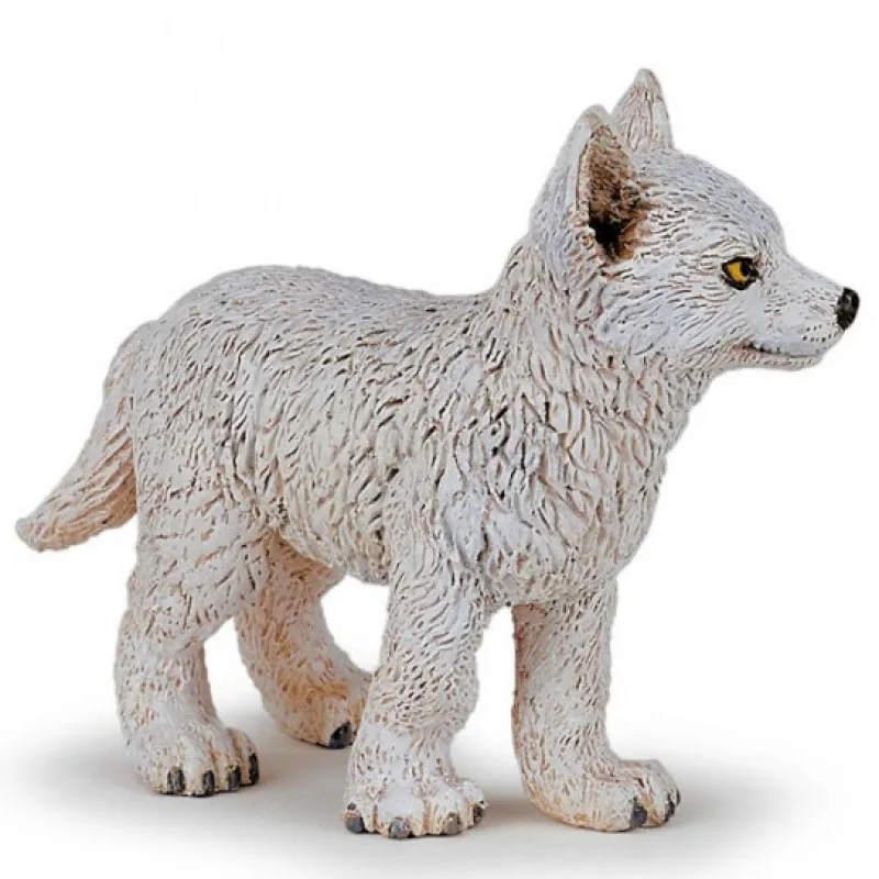 Papo Jeune loup polaire, figurine 50228< Figurines Papo | Ferme En Bois, Centre Équestre Et Zoo