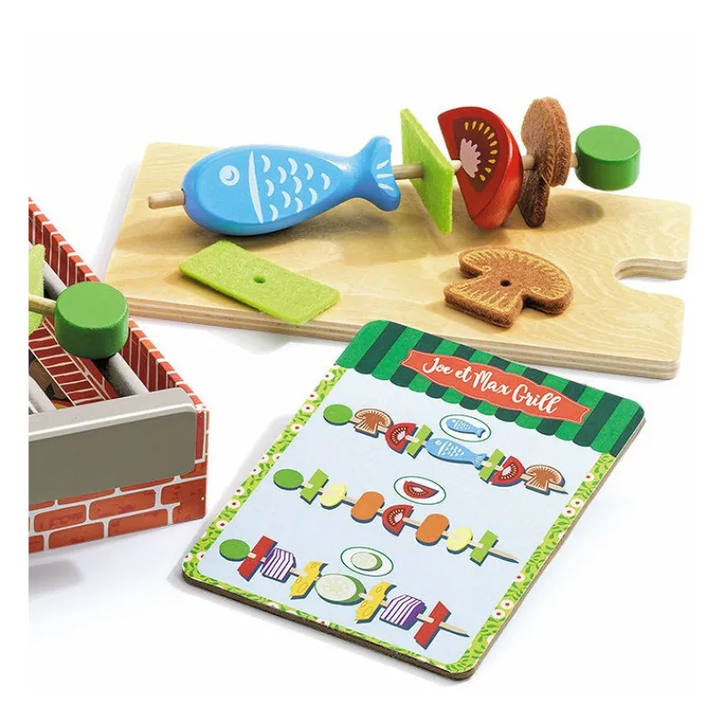 Djeco Joe et Max Grill, jouet dinette barbecue 6543< Jouets Cuisine, Dînette