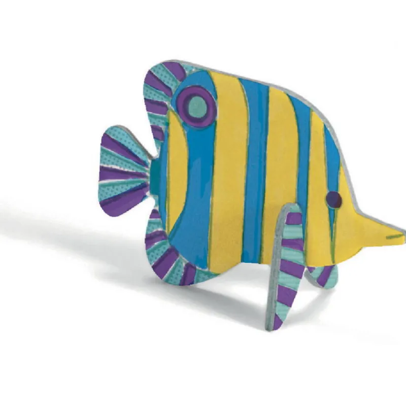 Djeco Kit animaux DIY "Mer" 8002 Color. Assemble. Play<Enfant Paper Toys | Bricolage Enfant