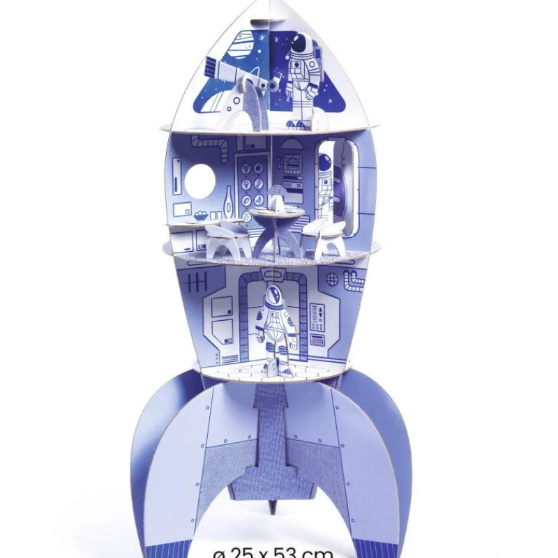 Djeco Kit fusée spatiale DIY 8009 Color. Assemble. Play<Enfant Paper Toys | Bricolage Enfant