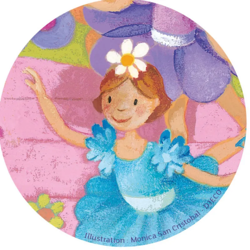 Djeco La ballerine à la fleur, puzzle 36 pcs silhouette DJO7227<Enfant Puzzle Djeco | Puzzles Dès 4 Ans, 36 Pcs